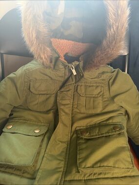 18M Carter's Faux Fur Trim Hooded Parka Jacket